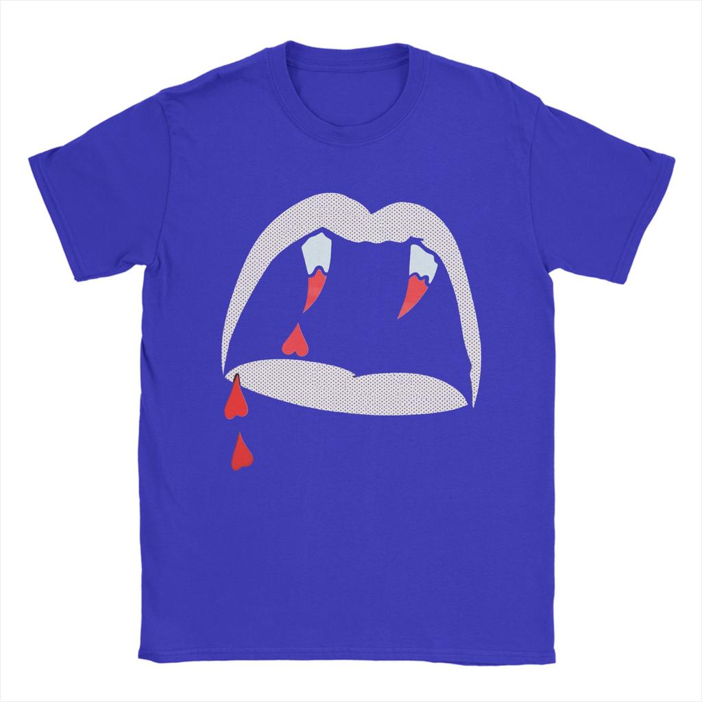 Vampire Lips Unisexs T Shirts Casual Tee Shirt Short Sleeve Crew Neck Tshirt Cotton Plus Size Tops