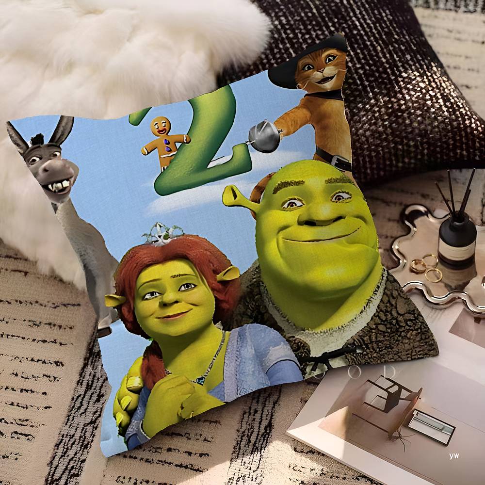 Kawaii Roztomilý Film S-Shrekes Polštář Dárky Domácí Kancelářské Vybavení Ložnice Pohovka Autopotah Polštářku Pouzdro 45x45cm