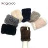 Real Mink Fur Fingerless Gloves for Women Girls Natural Fur Knitted Mittens Warm Soft Luxury Winter Gloves