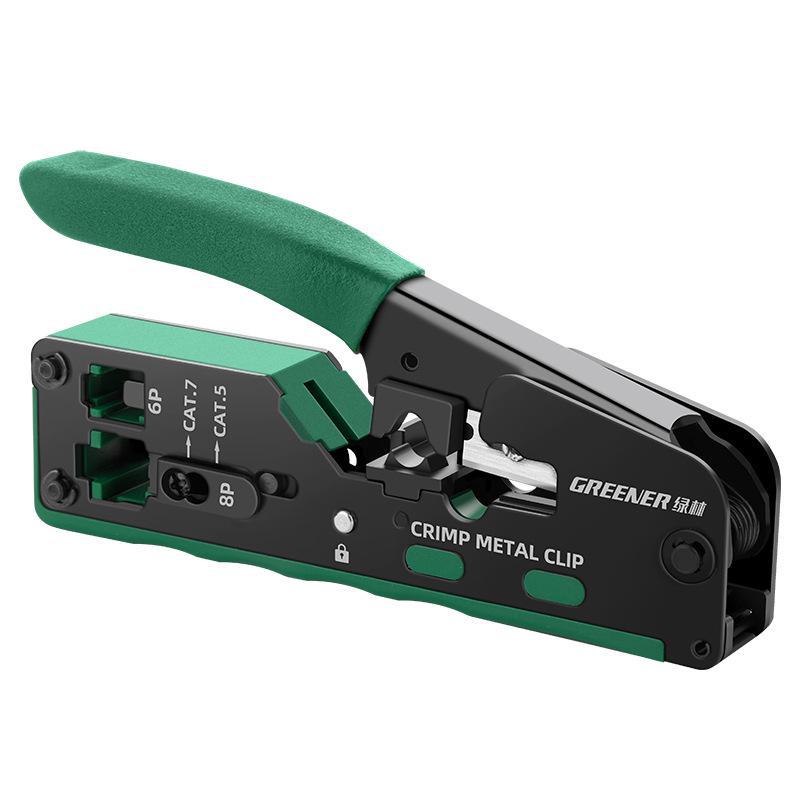 Green Forest Professional Network Cable Crimping Tool for Universal Super Category 7 Crystal Heads and Terminals