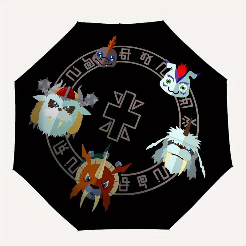 1pc Fantasy Beast Crest Umbrella with Plastic Handle,Suitable for All Seasons Home Travel Outdoor UmbrellaM1144