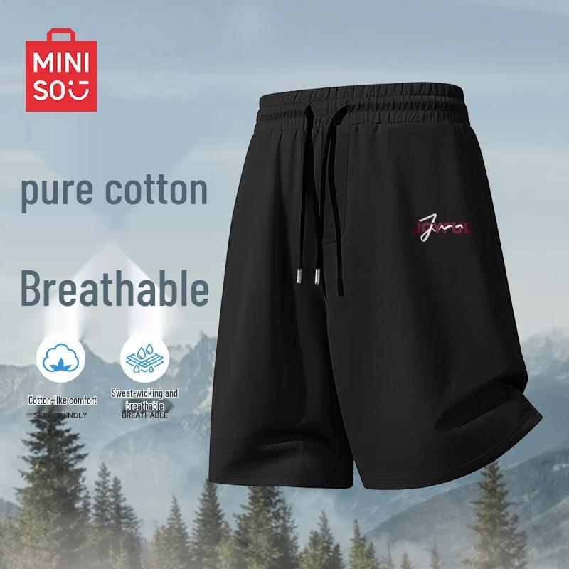 MINISO Men s 2026 Cotton Straight-Leg Casual Shorts 2XL