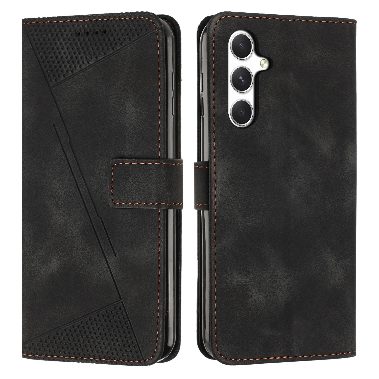 

For Samsung Galaxy A56 5G Case Handbag Imprinted Triangle Leather Phone Cover F