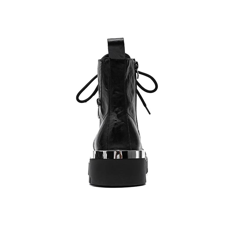 Fashion 2025 New Casual Leather Motorcycle Basic Boots High Quality Outdoor Waterproof Anti-Slip Ankle Boots Fashion Comfy Walking Boots