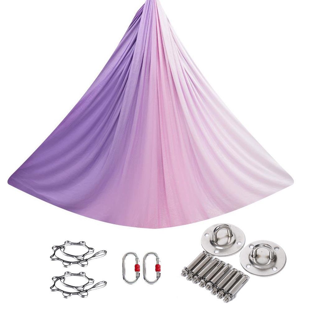 

Градиентный цвет гамак для йоги: Эластичный, Расширенный, Слинг из воздушного шелка для домашнего и студийного использования