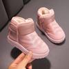 2025 Winter New Children's Snow Boots Girls Waterproof Non-slip Medium and Large Short Boots Boys Velvet Baby Cotton Shoes