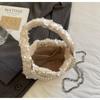 Elegant Sequin Evening Bag for Women Luxury Pearl Chain Crossbody Bag Fashion Sparkly Small Square Handbag Party Shoulder Purse