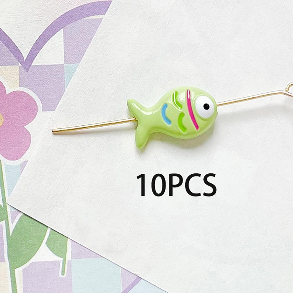 10pcs Handmade Craft Mini Fish Beads Cartoon Jewelry Making Material Bracelet Making Kit