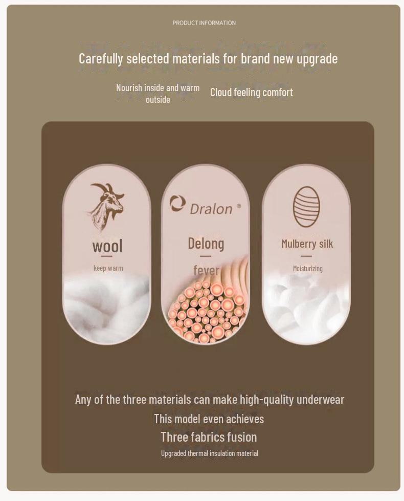 Wolle Seide Thermounterwäsche Set: Nahtloser, selbstwärmender Samt für Männer & Frauen - Perfekt für Herbst und Winter