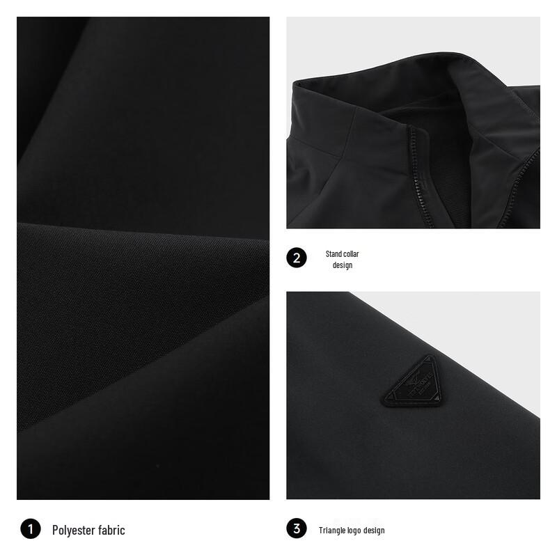 SEPTWOLVES Men's 3-Proof Plush Lined Windproof Stand Collar Jacket