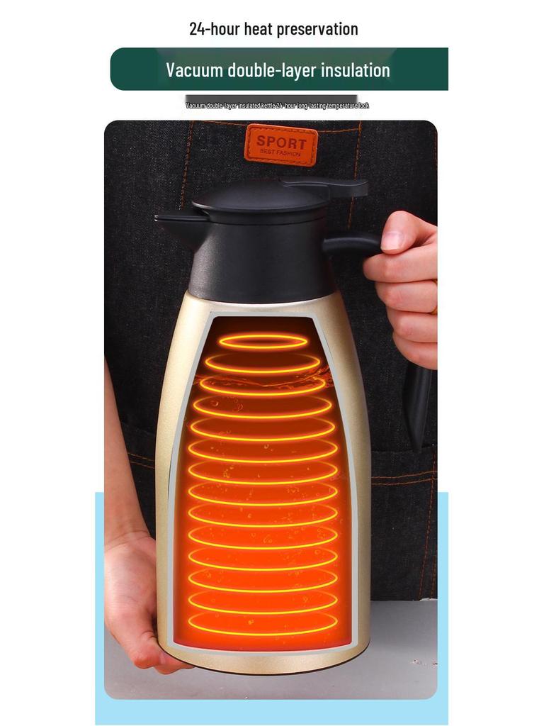 Dvouvrstvá vakuově izolovaná kávová konvice z nerezové oceli 304 - Zesílená domácí termoska pro udržení tepla a chladu