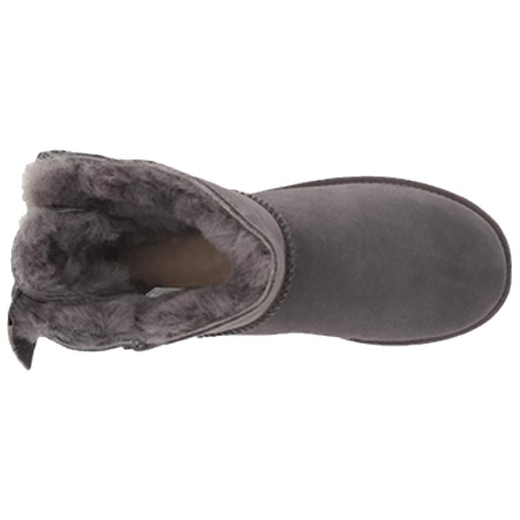 UGG Suede Thermal Slip Resistant Short Snow Boots Women's Charcoal 1100212W-CHRC