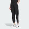 Adidas Neo Three-Stripe Color Block Drawstring Cropped Sports Pants Women Bottoms Black IK2428