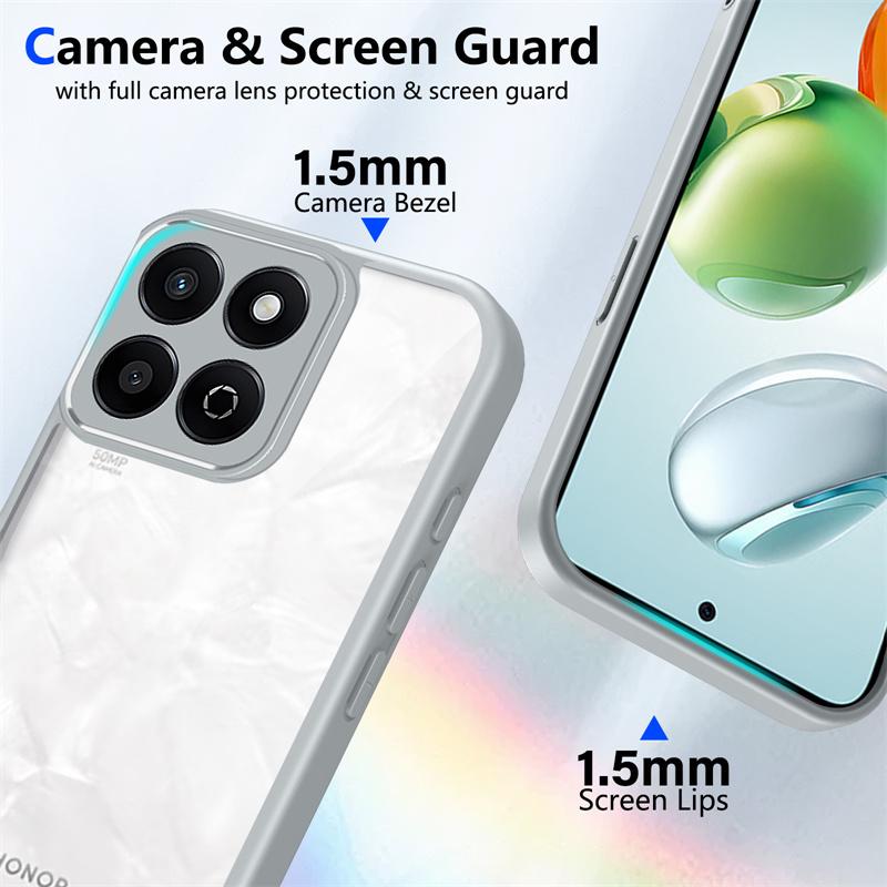 Honor X8B 4G LLY LX1 LX2 LX3 Case Shockproof Plating TPU Bumper with Clear Back Hard Cover Phone Case for Honor X8B HonorX8B 4G
