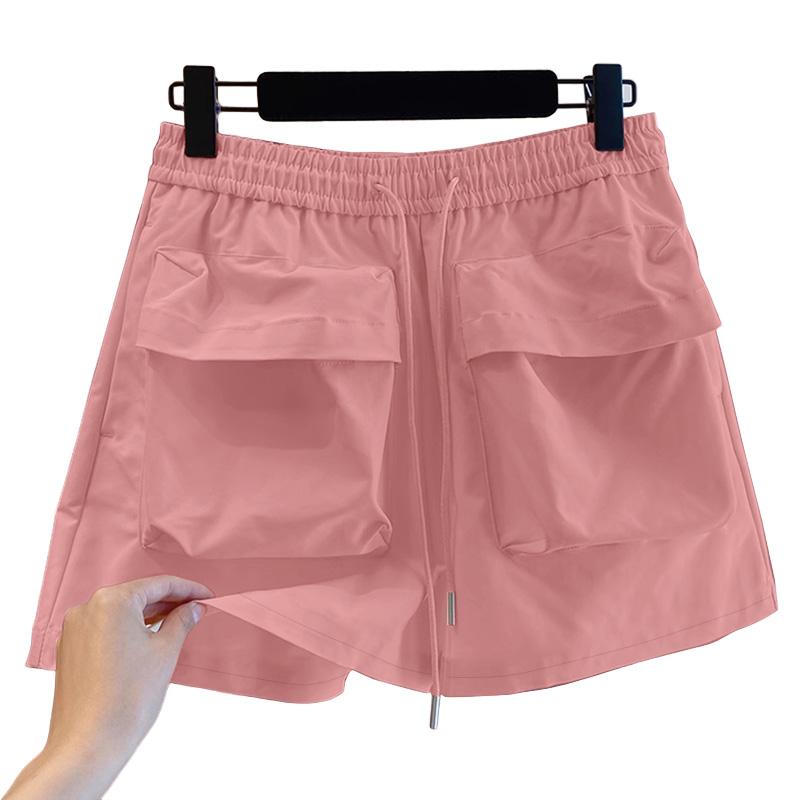 

ZANZEA Womens Summer Elastic Waist Loose Casual Wide Leg Shorts 2XL розовый