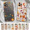 Autumn Pumpkin Leaf Phone Case For IPhone 11 12 13 14 Mini Pro Max XR X XS TPU Clear Case For 8 7 6 Plus SE 2020