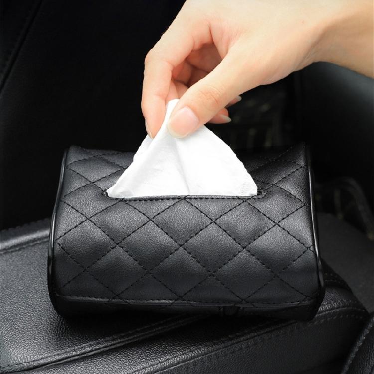 Elegant Car Tissue Holders PU Leather Large Capacity Tissue Box Designed for Easy Installation & Maximums Capacity