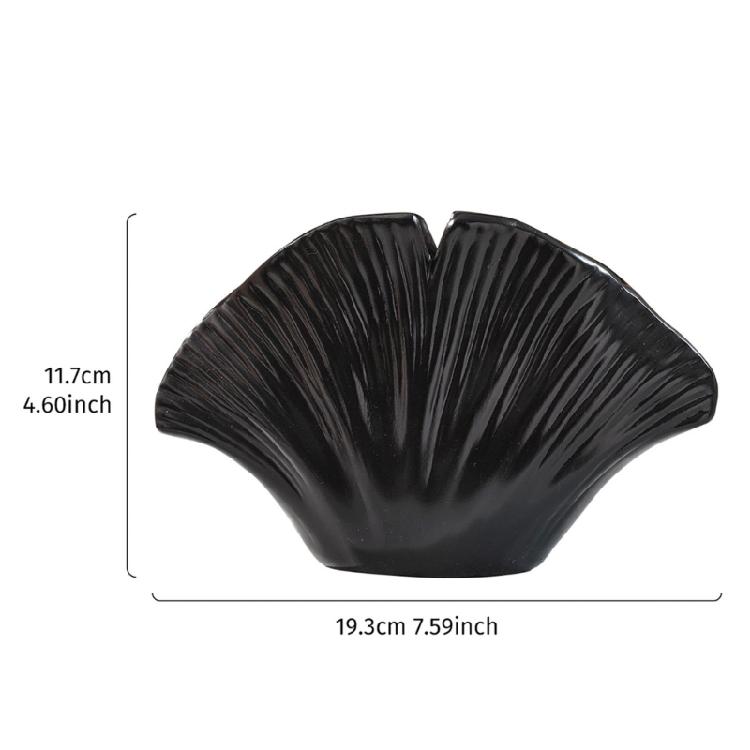 Modern Resin Art Flower Vases Coastal Clam Shell Shape Decorative Vases for Aesthetic Living Room Centerpieces Decors