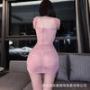Night Cat Spice Girls Mesh Sexy Underwear Pure Sexy Girl Pleated Slim Skinny Flower Buttocks Dress No-Take Off Uniform