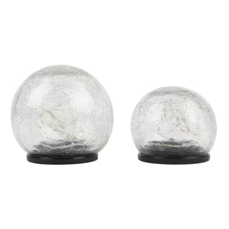 Solar Crackle Patio Light - Outdoor Waterproof Garden Landscape Lamp