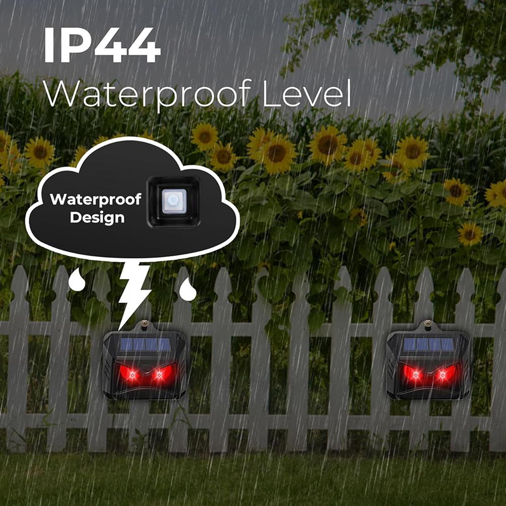 2 Piezas Dispositivos Repelentes de Ciervos Protectores para Exterior Disuasorio para Coyotes Mapaches Repelente Solar de Animales Nocturnos para Jardín Gallinero