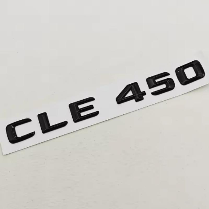 

3D ABS Car Letters Logo Emblem Badge Sticker for Mercedes Benz CLE300 CLE450 Rear Trunk Auto Model Accessories