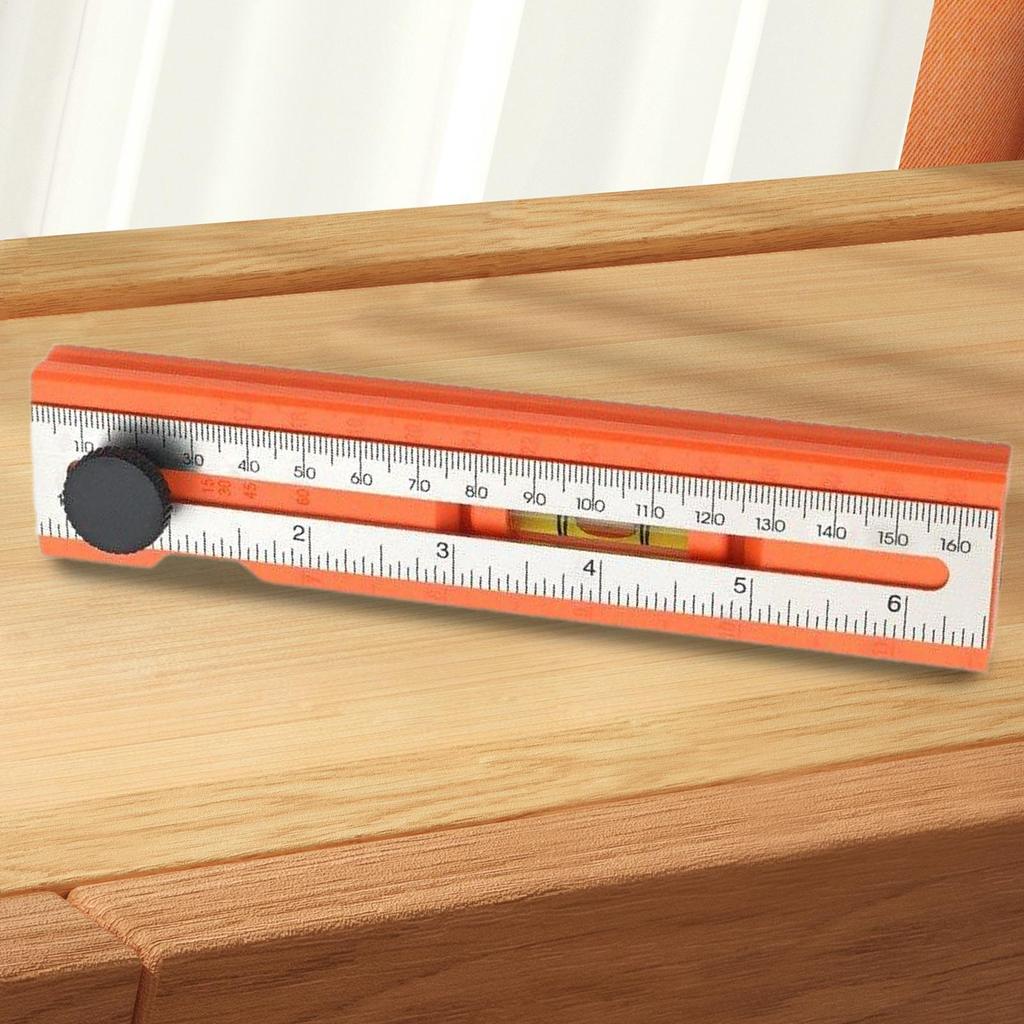 Woodworking Measuring Ruler Carpentry Tool Woodworking Ruler 360 Rotatable Head Handheld Gadget For Sheet Metal Processing Wood