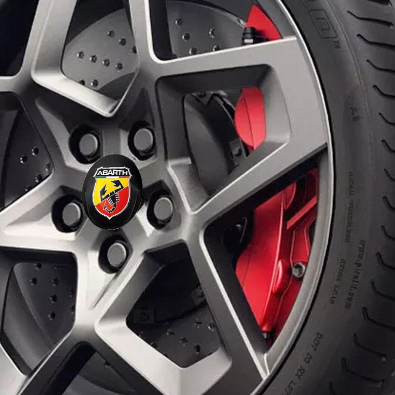 4pcs 56mm car wheel hub center cover logo sticker For Abarth FIAT Punto 500 Tipo Stilo Palio Bravo Doblo Panda Ducato