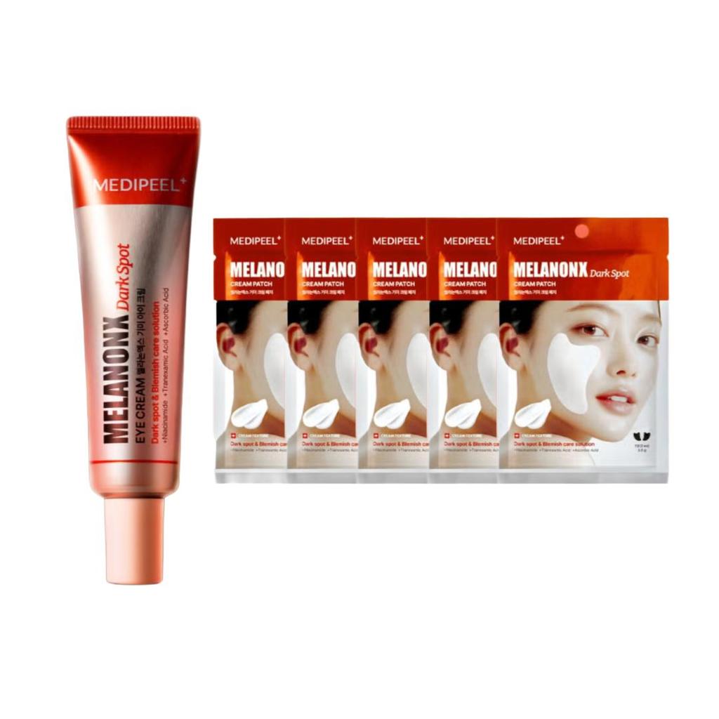 MEDI-PEEL Melanon X Blemish Cream Maska w plastrach 1 para (2 arkusze · 3,5 g) /  Krem na niedoskonałości pod oczy 20ml (11 Opcje)