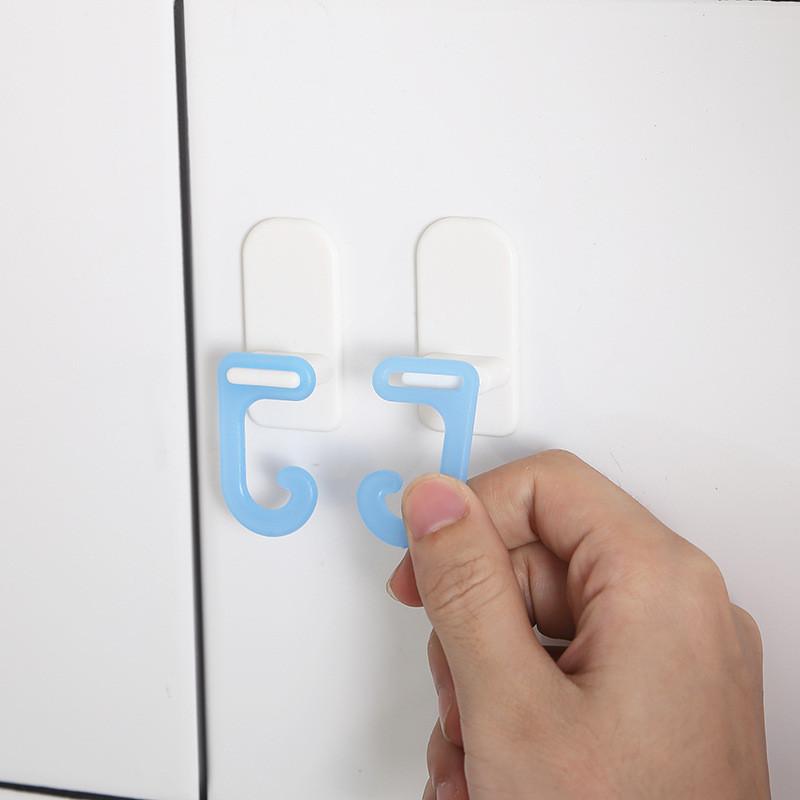 Modern Minimalist Adhesive Wall Hooks Plastic Damagefree Installation For Home Organization Storage Solutions 2 Pack