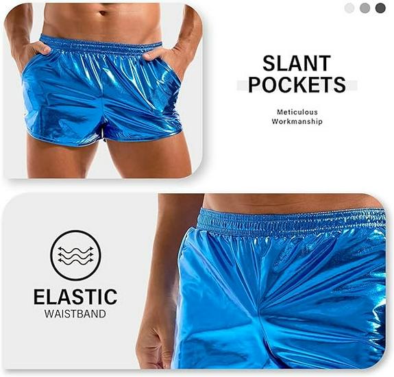 2025 Summer Shiny Loose Casual Men's Running Shorts