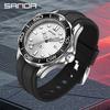 SANDA New Fashion Luxury Business Men's Quartz Watch Silicone Strap Luminous Waterproof Automatic Date Sport Men's Watch