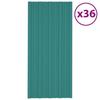 VidaXL Roofing Panels 36 Pcs Galvanized Steel Green 100x45 Cm 317212