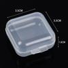 24/6PCS Plastic Storage Box Square Transparent Organizer for Necklace Earrings Rings Jewelry Packaging Boxes Storager Container
