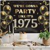 We’re Gonna Party Like It’s 1975 Birthday Banner Backdrop, Cheer To 50 Years Birthday Banner, 50th Birthday Party Supplies for Men Women