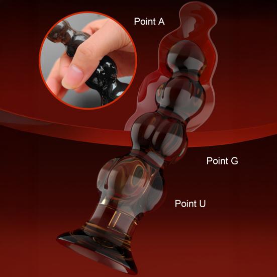 Anal Vibrator Gradual Bead Design Dual-Use Compatibility Anal Butt Stopper Vaginal Vibrator Couple Pleasure Toy