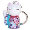 [kimmidoll] Manekineko Keychain Figure, Maneki-neko, Lucky Charm, Good Luck, Financial Fortune, Business Prosperity, Kimono, Japanese Style (YUME)