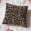 Leopard Print Pattern Cushion Cover Premium Comfort Reversible Pillow Cove Two In One Design for Any Room  Car Interior