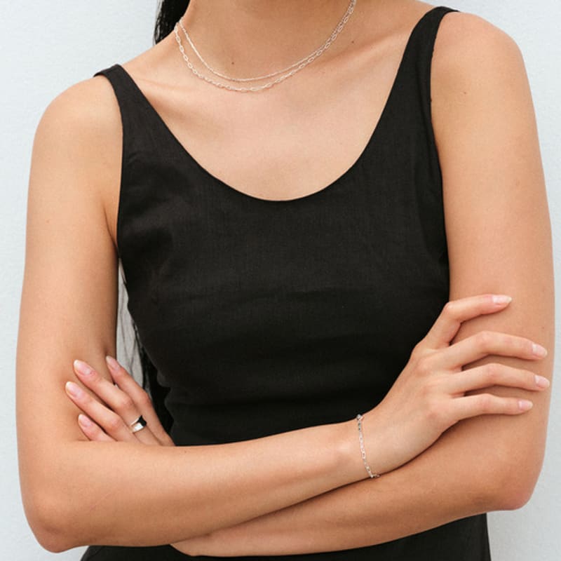 Another Layer Mini Cara Necklace (silver925)(2color)