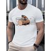 German Fitness Holz Chainsaw Pure Cotton Short Sleeve Men's Clothing