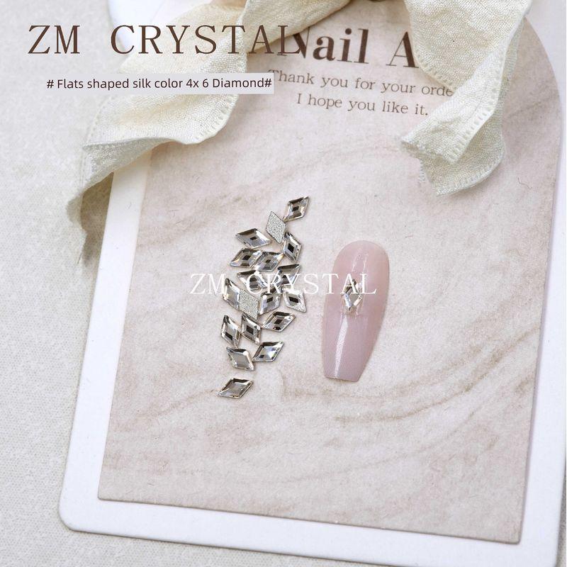 

ZM Новинка Балетки Шелковый Цвет Нейл-арт Необычная Форма Бриллианты Маленький Размер Любовь Звезда Супер Блеск Осенне-зимние Наклейки для Ногтей Стразы Ювелирные Изделия [Flats silk color] 4x 6 Diamond 20