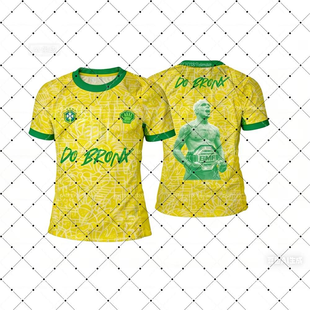 Summer Men Charles Oliveira Brazilian Son BMF Sports Shirt Oversized Breathable Speed Drying MMA Training Fitness Boxing T-Shirt