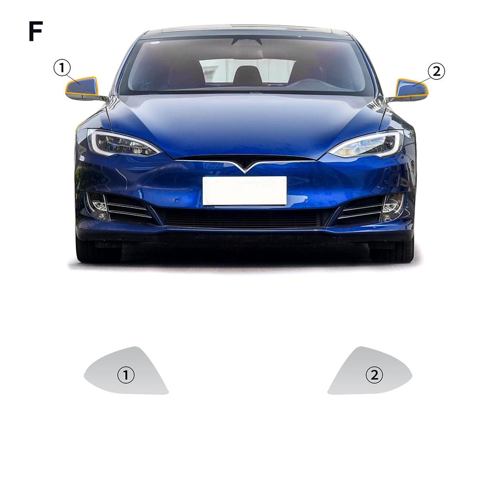 Pre-cut PPF Car Headlight Protective Film TPU For Tesla Model 3 Y X S - Rearview Mirror Transparent Scratch Resistant
