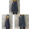 Cotton Blend High Waist Vintage Long Skirt For Women Spring Summer Casual Wear