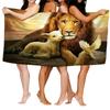 Home bath towels for the body towels bathroom quick drying microfiber beach towel Oil painting style man large sports towel