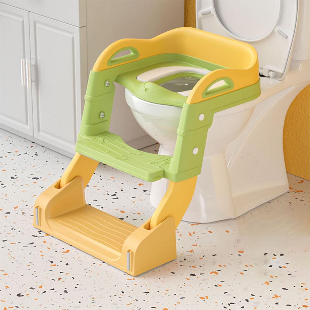 Multifunction Potty Training Toilet Seat with Step Stool Ladder Handles Foldable Toilet Training