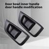 A51K-For Mitsubishi Pajero Sport  4PCS Carbon Fiber ABS Car Door Handle Bowl Protector Cover Trim Moldings Car Styling