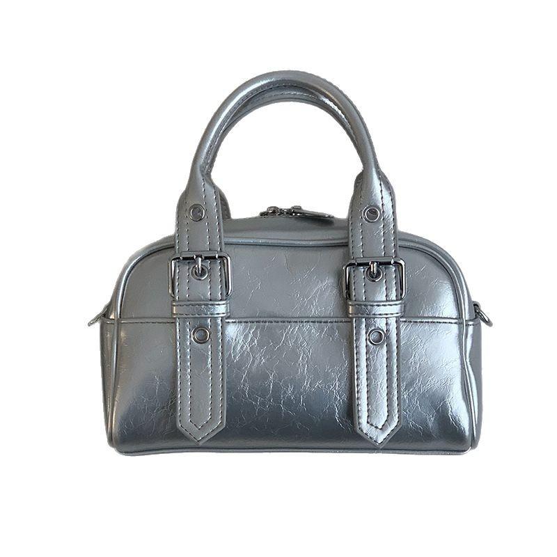 Spring fashion portable bowling bag women's 2025 new simple small square bag versatile messenger bag