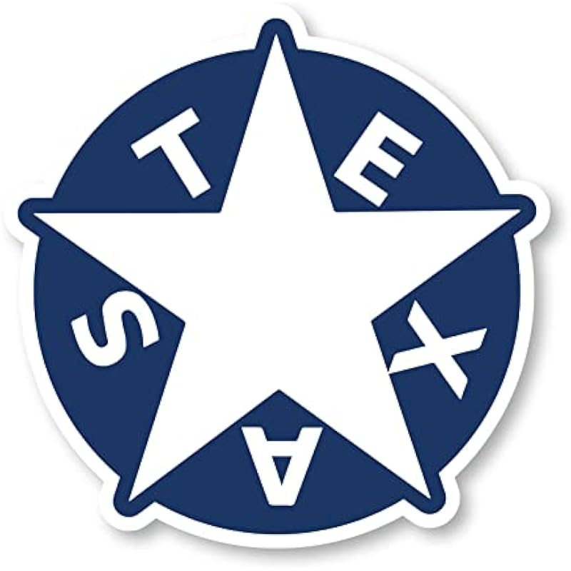

Texas Zavala Flag Star Decal Bumper Sticker Bundle for Cars, Cups, Laptops, Coolers 3inch 5pcs