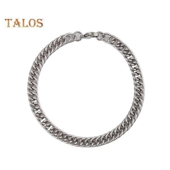 

Мужской браслет с толстой полой цепочкой и карабином, однотонная полированная нержавеющая сталь, витая цепочка в стиле панк для уличных клубных вечеринок H